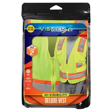 Viswerx Hi-Vis Deluxe Vest - ANSI CL2 2XL/3XL 127-22025